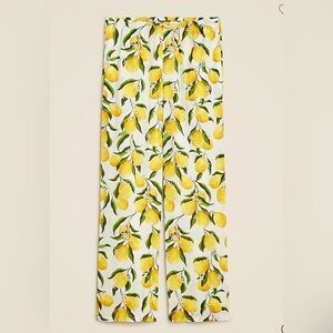 J. Crew NWT: Lemon relaxed beach pant in limoncello cotton voile. Size XS